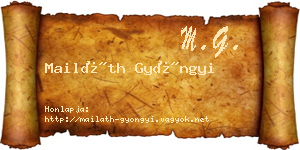 Mailáth Gyöngyi névjegykártya